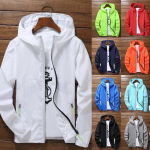 Meeste t&otilde;mblukuga jope v&auml;limine riietus mantel tuulepluus vabaaja meeste kevad-s&uuml;gispommitaja jakid 6XL valge