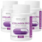 Collagen Pro New Life toidulisand (liigeste ja k&otilde;hrede, hammaste, luude, k&uuml;&uuml;nte, juuste jaoks) Pack of 3 (for 3 months)
