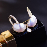Blucome Creative Cute rinnahoidja aluspesu prossid naistele Meeste &uuml;likonnamantel Hijiab Pins valge