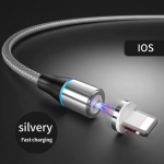 3A magnetiline USB-kaabel iPhone'i Micro Type C kiire laadimise andmelaadimiseks USB C mobiiltelefoni jaoks 100CM