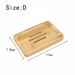 Naturaalsest bambusest seebialused kandiku hoidik, hoiukoht puidust seebiriiuli plaat Kaasaskantav vannitoa puidust seebialuse karbi seebikonteiner D
