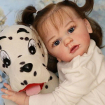 BZDOLL 60 CM 3D-v&auml;rviga Nahk, Pehme Silikoonist Reborn Baby Doll M&auml;nguasjad T&uuml;drukutele Nagu P&auml;ris Riidest Keha Pikad Juuksed Printsess V&auml;ikelaps Tayra Bebe 60cm 3D-paint Skin Doll
