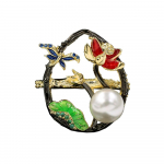 Klassikaline naiste s&otilde;rmuse jaoks Elegantne emailiga p&auml;rliga s&otilde;rmus liblikas lilledega naiste s&otilde;rmus s&uuml;nnip&auml;evakingitus Luksuslikud peoehted 6 must