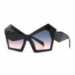 Mood naiste &uuml;lisuured p&auml;ikeseprillid gradient plastikust retro suured ruudud naiste p&auml;ikeseprillid UV400