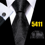 Barry.Wang Meeste moodsad lipsud lillelised Paisley kootud siidist lips K&auml;epidemed mansetin&ouml;&ouml;bid Ametlik vabaaja &auml;ri N-5411