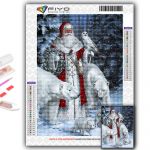 5D Teemantmaal J&otilde;ulupuu J&otilde;uluvana Lumememm DIY Teemanttikand Strass Kodu Kaunistus Full Round 20X30CM