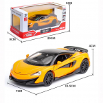 1:32 skaalaga McLaren 600LT metallist automudel, tagasit&otilde;mmatavad autod koos heli ja LED-lampidega, surveautode m&auml;nguautod, s&uuml;nnip&auml;evakingitus poistele ja t&uuml;drukutele 1:32-Size:15.4*6.4*3.5cm oranž
