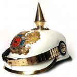 Valge Saksa Pickelhaube piikkiiver Nahast Pickelhaube keiserlik Preisi kiiver