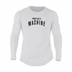 Muscleguys Autumn Casual mugav &otilde;huke pikkade varrukatega meeste kehaehitus spordi lihtne T-s&auml;rk M must