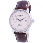 Zeppelin Atlantik White Dial Leather Strap Automatic 8462-5 84625 Meestekell valge