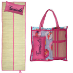 Les Tr&eacute;sors De Lily [A2877] - Rannakott ja roosa 'Farniente' padi - 176x60 cm Heleroosa
