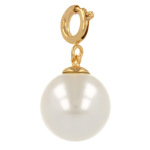 Les Tr&eacute;sors De Lily [R3489] &ndash; valge kullaga 'Perla' kullaga kaetud v&otilde;luripats &ndash; 12 mm valge