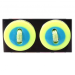 NOA [R8191] - Sinised rohelised 'Button' k&otilde;rvar&otilde;ngad - 13 mm roheline