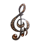 Les Tr&eacute;sors De Lily [R8526] &ndash; h&otilde;bedasest merevaigust disainerpross  Music  (viiuliv&otilde;ti) - 45x23mm pruun
