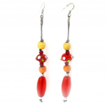 Les Tr&eacute;sors De Lily [R5267] &ndash; punased Calcutta etnilised k&otilde;rvar&otilde;ngad &ndash; 10 cm kollane