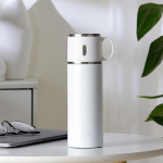 Roostevabast terasest isoleeritud kauss, suure mahutavusega Korea nais&uuml;li&otilde;pilaste veetass Simple Ins Style kaasaskantav isoleeritud veetass 420ml valge