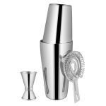 4tk Boston Shaker 550ML/750ML roostevabast terasest 304 roostevabast terasest kokteili&scaron;eiker Kahepoolne jiggers&otilde;ela komplekt, baarit&ouml;&ouml;riistad tarvikud