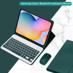Samsung Galaxy Tab A8 10.5 S6 Lite 10.4 S7 S8 11 &uuml;mbrisele Bluetoothi ​​klaviatuuri ja pliiatsipesaga hiirega English A7 10.4in tumeroheline v&auml;rv