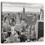 L&otilde;uenditr&uuml;kk Manhattani vaade 30x30 must/valge