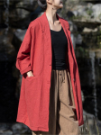 Johnature naiste vintage linased s&auml;rgid, topid, alla keeratav krae, &uuml;hev&auml;rviline kevadn&ouml;&ouml;biga naiste keskmise pikkusega s&auml;rgid, topid One Size kollane