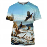 New Fashion Meeste hoodies 3D Prinditud t-s&auml;rk New Fashion Animal Hunting Duck Art t-s&auml;rk t-s&auml;rgid l&uuml;hikesed p&uuml;ksid varrukas Riietus Unisex 6XL