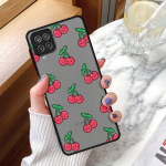 Strawberry Cherry Print &uuml;mbris Samsung Galaxy A22 A12 A21s A71 A32 A13 A33 A53 A73 A52 A11 A51 A31 A72 4g 5g Luxury Funda Capa jaoks for Samsung A11