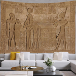 Vana-Egiptuse seinavaibad Seinaripp Hierogl&uuml;&uuml;filised nikerdused Boho Toakaunistused Aksessuaarid Egiptuse Seinavaibad Esteetilised 275x180cm