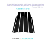 L&auml;ikiv must BMW E60 E90 F30 F10 F20 F07 E70 E84 E46 X1 autoakna B-piilarite jaoks Dekoratiivne kleebis Auto Stiilliistud Black X1 F48 black