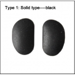 20 tk(10 paari) Libisemisvastased Kummist prillid Ninapadjad P&auml;ikeseprillid Prillid Prillid Prillid Aksessuaarid Must Valge Push On Type 1