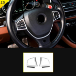 Suitable for BMW 10-16 5 Series F10 F11 interior modification steering wheel button decorative frame B