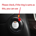 Car Engine Start Stop Decoration Ring Sticker For Infiniti Q50 Q60 QX50 QX60 QX80 etc Auto Silver color black