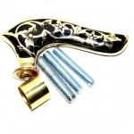 Vintage disaineri messingist k&auml;epidemega antiikne puidust jalutuskepp, viktoriaanlik kingitus