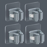 Mopiharja hoidik Kodumajapidamises kasutatavad hoiuraamid Kleepkonksud Seinale paigaldatav mopihoidja hoidik harjaharja riidepuu korraldaja 4pcs