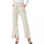 Attraco naiste klassikalised naiste PU-nahast p&uuml;ksid &uuml;hev&auml;rvilised k&otilde;rge v&ouml;&ouml;kohaga l&otilde;hikuga laienevad p&uuml;ksid taskutega t&auml;navar&otilde;ivad XL valge