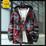 Suures suuruses s&uuml;gis, m&otilde;lemad pooled kamuflaaž riided jakk Meeste mood mantel V&auml;lir&otilde;ivad meeste tuulejakk XXL punane