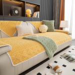 Diivanikatted elutuppa libisemiskindlad diivani kate Chaise Lounge Diivanimatt Nordic universaalne nurgadiivani r&auml;tik 90x240cm kollane