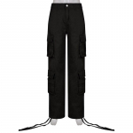 T&auml;navar&otilde;ivad vabaaja laia s&auml;&auml;rega teksad p&uuml;ksid naiste k&otilde;rge v&ouml;&ouml;kohaga lahtised vintage teksad, naiste taskud, sirged kottis p&uuml;ksid 28725 S must