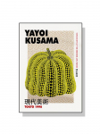 Yayoi Kusama kunstin&auml;itus k&otilde;rvitsalillede plakat Abstraktne l&otilde;uendimaal Jaapani retroseinapilt kaasaegse elutoa sisekujunduse jaoks 21x30cm No Frame