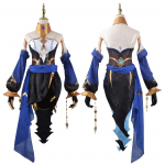 Layla Cosplay Kost&uuml;&uuml;m T&auml;iskomplekt 14 tk Kleit Eelt&ouml;&ouml;deldud Layla Cosplay Parukas Kuumakindel Parukas L-(Full set+wig)