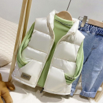 Laste vest puuvillane sulevest kevad ja talv 110cm valge