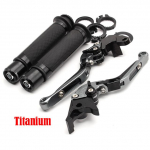 Motorcycle Adjustable Folding Brake Clutch Lever Handlebar Hand Grips fit For Suzuki GSX-R GSX R GSXR 600 GSXR600 2004 12