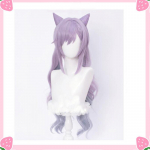 Paruka- ja juukseaksessuaarid*2 Genshin Impact parukas Keqing Cosplay Lilla Pikad lokkis hobusesabad K&otilde;rvad Sarved Patsid Kuumakindlad Naiste Halloweeni tasuta paruka m&uuml;ts Wig&Hair accessories*2 lilla