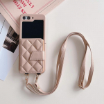 Crossbody Wallet kaardihoidja telefoni&uuml;mbris Samsung Galaxy Z Flip 5 4 3 Z Flip 4 Flip3 5G PU nahast p&otilde;rutuskindel kate Samsung Z flip 5 roosa kuldne v&auml;rv