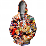 Jaapani Anime 3D Prinditud kampsun Meeste T&auml;navar&otilde;ivad Moodne jakk S&uuml;gistalvine hingav kapuuts Poiste Cosplay Hip Hop Zip mantel S