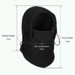 Naised Mehed Talvine Thermal Cap Kapuuts Mask Soojem Balaclava Kaelam&uuml;ts 60cm must