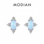 MODIAN 925 Sterling Silver elegantsed naturaalsed opaalk&otilde;rvar&otilde;ngad naistele Trendikad pulmakihlamised peened ehted h&otilde;be