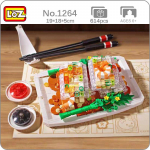 LOZ 1264 hommikutee Dim Sum Krevetid Aurutatud Vermi&scaron;ellirull Toidumudel DIY Mini klotsid Tellised Ehitusm&auml;nguasi lastele karbita