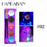HANDAIYAN New Performance Stage Makeup Fluorescent UV meigiketas vees lahustuv inimese v&auml;rviga maalimisketas 01