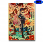 Klassikaline Anime Noragami Plakatid Retro j&otilde;upaberist plakatid Kodukaunistus Anime Decor Seinakleebis &Otilde;ppetuba Magamistuba Baar Kunst Maalimine 30x21cm