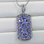 SACE GEMS ripats naistele S925 Sterling h&otilde;be 4*5mm naturaalne ripats kaelakee pulmapeo peened ehted kingitused lilla